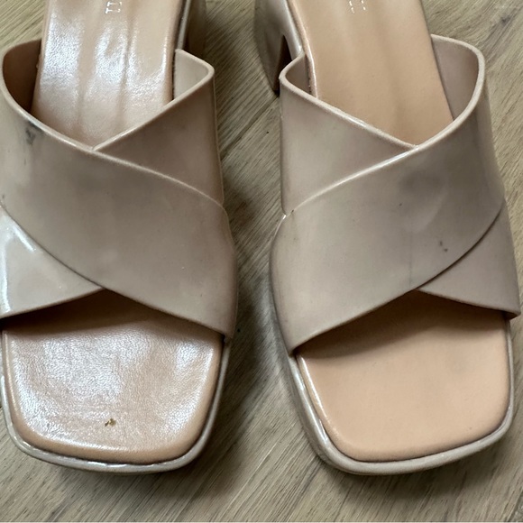 JEFFREY CAMPBELL BUBBLEGUM Sandals Nude Shiny jelly platform sandal womens 10 - Picture 6 of 9